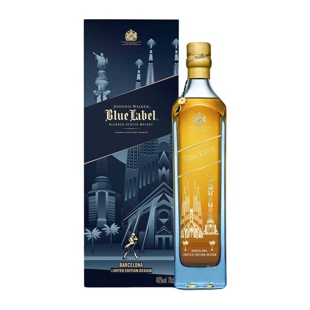 Johnnie Walker Blue Label 70cl. Whisky Edición Limitada Barcelona
