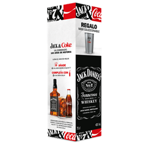 Jack Daniels 70cl. Bourbon Pack Coke